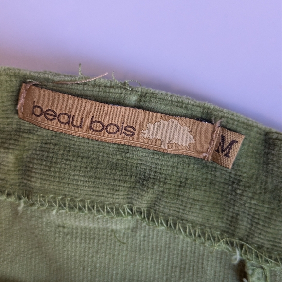 Corduroy Midi A-Line Skirt, Med, Vintage Y2K, w/ Kick Pleats, lace, pockets - Picture 4 of 10